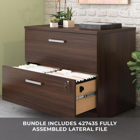 Sauder Office Works Affirm 72 X 24 Desk 3 Drawer Pedestal LAT Ste, Noble Elm Finish in Saudi Arabia