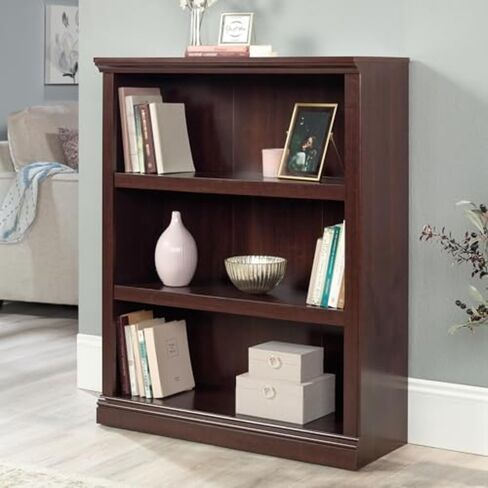Sauder Miscellaneous Storage 3 Bookcase/Book Shelf, L: 35.28" x W: 13.23" x H: 43.78", Select Cherry finish in Kuwait