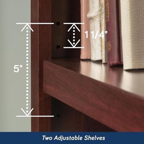 Sauder Miscellaneous Storage 3 Bookcase/Book Shelf, L: 35.28" x W: 13.23" x H: 43.78", Select Cherry finish in Kuwait