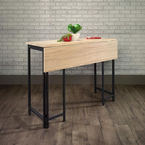 Sauder North Avenue Table with Drop Leaf, L: 47.50" x W: 28.38" x H: 36.13", Charter Oak Finish in Saudi Arabia