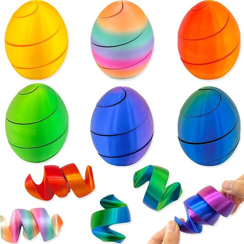 5Pcs 3D Printed Spiral Egg Fidget,Easter Eggs ,Easter Egg Relax Anxiety Toy for Kids Easter Basket Stuffer Filler,Family Travel Games Gifts Student Best Gift for Classroom in Saudi Arabia