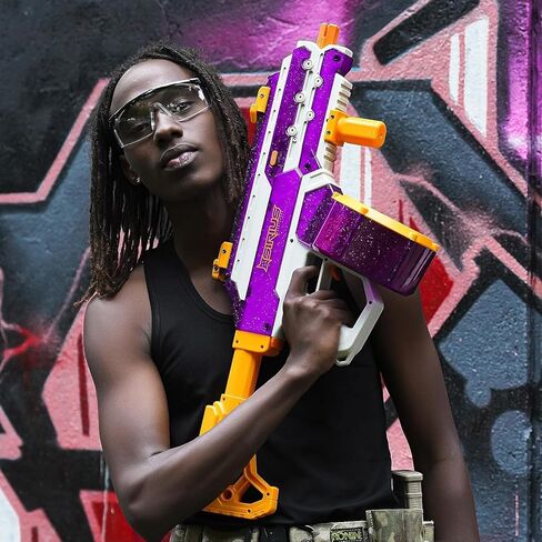 Sirius Gel Ball Blaster Gun 220 إطارًا في الثانية (حجم XL) ، بندقية حبة مياه كهربائية كاملة مع 1500 MAG ، بطارية 1800mAh قابلة للشحن ، لعبة الكرة الرش لمدة 14+ والبالغين (الأرجواني) in Kuwait