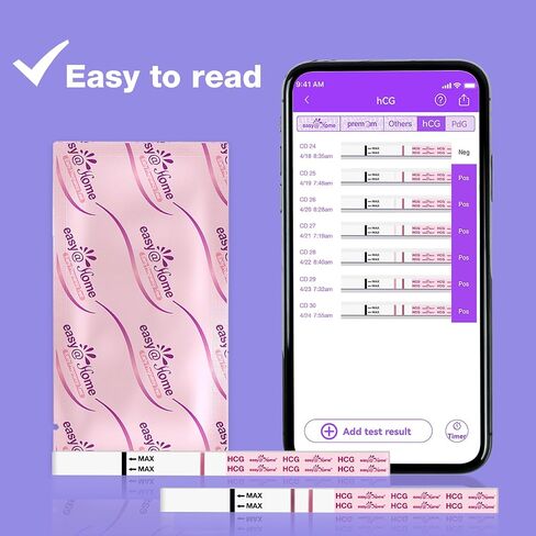Easy@Home Pregnancy Test Strips Kit: 50-Pack HCG Test Strips, Early Detection Home Pregnancy Test EZW1-S:50 in Kuwait