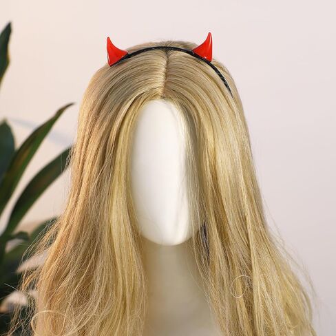 MOSTORY Black Devil Horns Headband - Handmade Horn Headband Gothic Demn Horn Hairband with Clips Dark Hairhoop for Renaissance Halloween Cosplay Masquerade Witch Photo Shoot in Kuwait