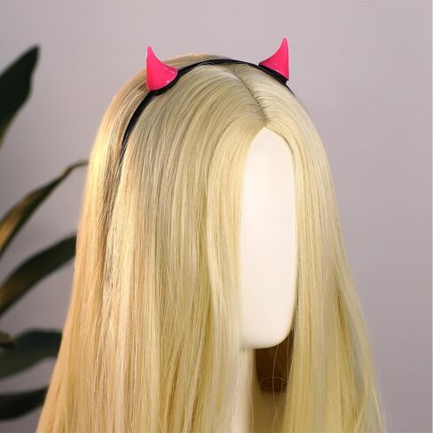 MOSTORY Black Devil Horns Headband - Handmade Horn Headband Gothic Demn Horn Hairband with Clips Dark Hairhoop for Renaissance Halloween Cosplay Masquerade Witch Photo Shoot in Saudi Arabia