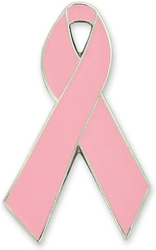 PinMart Breast Cancer Survivor Pink Awareness Ribbon Enamel Lapel Pin - 1 Piece in Kuwait