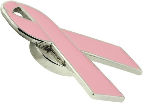 PinMart Breast Cancer Survivor Pink Awareness Ribbon Enamel Lapel Pin - 1 Piece in Kuwait