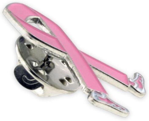 PinMart Breast Cancer Survivor Pink Awareness Ribbon Enamel Lapel Pin - 1 Piece in Kuwait