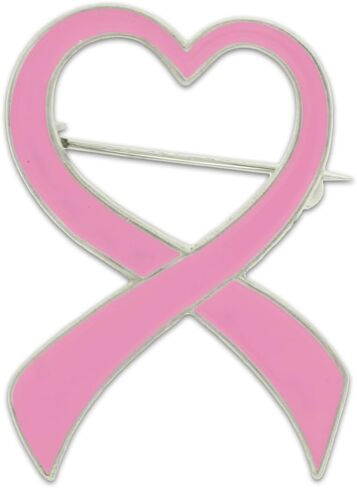 PinMart Breast Cancer Survivor Pink Awareness Ribbon Enamel Lapel Pin - 1 Piece in Kuwait