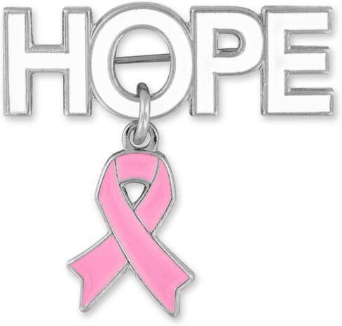 PinMart Breast Cancer Survivor Pink Awareness Ribbon Enamel Lapel Pin - 1 Piece in Kuwait