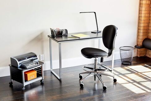 Safco Products Metro Extended Height Chair, Ergonomic, Pneumatic Height Adjustable, Heavily Padded & 3495BL Metro Adjustable Arm Kit, Black in Saudi Arabia