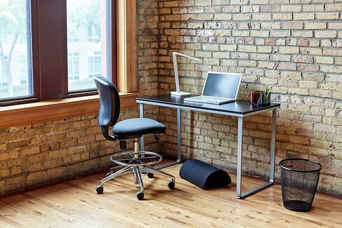 Safco Products Metro Extended Height Chair, Ergonomic, Pneumatic Height Adjustable, Heavily Padded & 3495BL Metro Adjustable Arm Kit, Black in Saudi Arabia