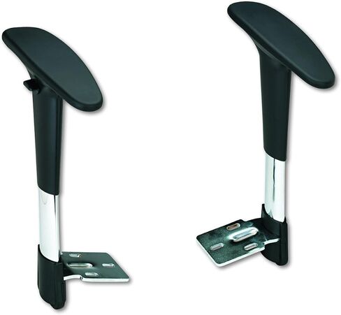 Safco Products Metro Extended Height Chair, Ergonomic, Pneumatic Height Adjustable, Heavily Padded & 3495BL Metro Adjustable Arm Kit, Black in Saudi Arabia
