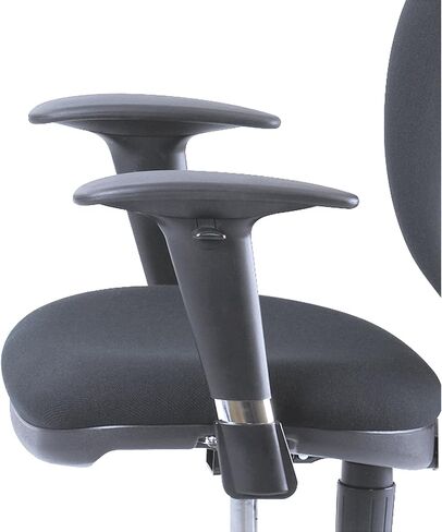 Safco Products Metro Extended Height Chair, Ergonomic, Pneumatic Height Adjustable, Heavily Padded & 3495BL Metro Adjustable Arm Kit, Black in Saudi Arabia