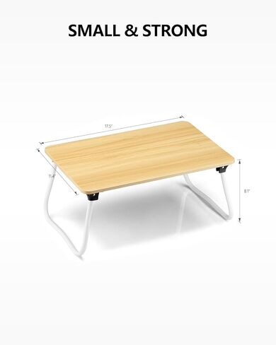 Portable Lap Desk Bed Desk Lap Table Bed Table, Laptop Stand Breakfast Serving Tray, Foldable & Lightweight Mini Table, Lap Tablet Desk for Sofa Couch Floor - - Pink in Kuwait