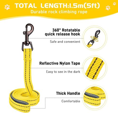 Soft Mesh Dog Harness and Leash Set, No Pull Puppy Harness and Leash Set, Reflective Step in Harness for Small Medium Dogs, Easy Walk Escape Proof Vest Harnesses (Yellow, XS) in Saudi Arabia