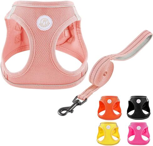 Soft Mesh Dog Harness and Leash Set, No Pull Puppy Harness and Leash Set, Reflective Step in Harness for Small Medium Dogs, Easy Walk Escape Proof Vest Harnesses (Yellow, XS) in Saudi Arabia