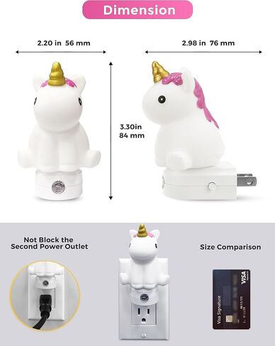 L LOHAS LED Night Light for Kids, 3D Space Night Light Plug in, Dusk to Dawn Nursery Night Lights, RGB+Soft White 3000K, 3 Lighting Modes, Room Decor, Children in Kuwait