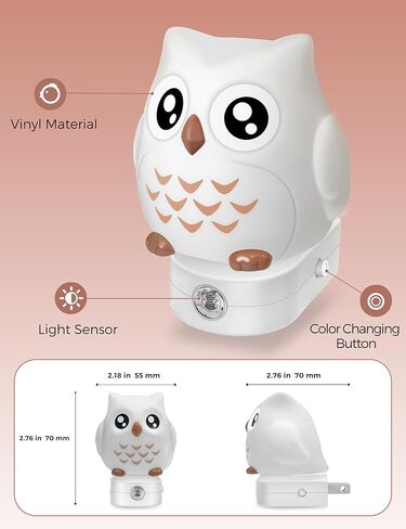 L LOHAS LED Night Light for Kids, 3D Space Night Light Plug in, Dusk to Dawn Nursery Night Lights, RGB+Soft White 3000K, 3 Lighting Modes, Room Decor, Children in Kuwait