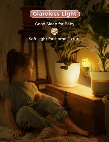 L LOHAS LED Night Light for Kids, 3D Space Night Light Plug in, Dusk to Dawn Nursery Night Lights, RGB+Soft White 3000K, 3 Lighting Modes, Room Decor, Children in Kuwait