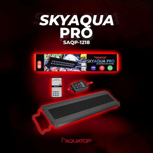 Aquatop Skyqua Pro Lead Lead Aquarium Light ، طيف 6500 كيلو متر-يناسب 24-30 بوصة-مكافحة عن بعد الأشعة تحت الحمراء المشمولة-إضاءة أشعة الشمس الطبيعية-UL & CSA مدرجة in Kuwait