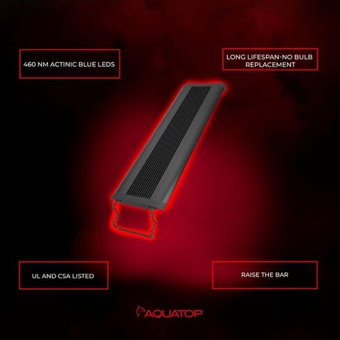 Aquatop Skyqua Pro Lead Lead Aquarium Light ، طيف 6500 كيلو متر-يناسب 24-30 بوصة-مكافحة عن بعد الأشعة تحت الحمراء المشمولة-إضاءة أشعة الشمس الطبيعية-UL & CSA مدرجة in Kuwait