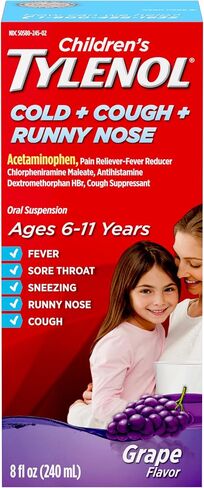 Tylenol Children's TYLENOLCold + Flu Oral Suspension, Bubblegum, 4 Fl. Oz in Kuwait