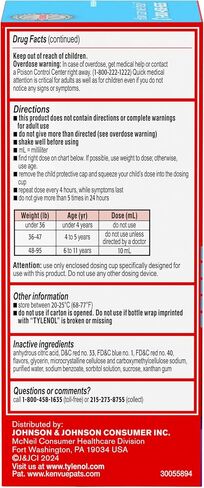 Tylenol Children's TYLENOLCold + Flu Oral Suspension, Bubblegum, 4 Fl. Oz in Kuwait