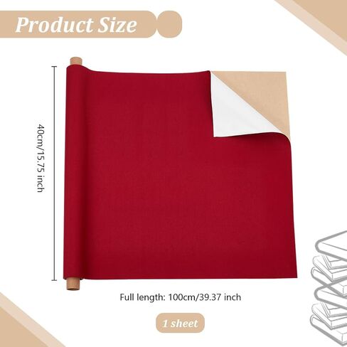 OLYCRAFT 39.4x15.7 Inch Notebook Binding Cloth White Self-Adhesive Bookcover Polyester Fabric with Paper Backed Cloth DIY Notebook Cloth Protective Cover for Notebook Binding Scrapbooking Album DIY in Kuwait
