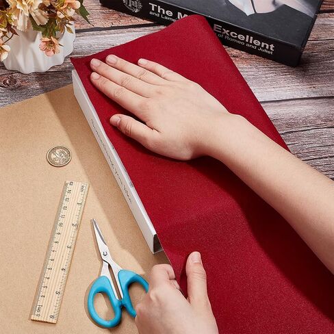 OLYCRAFT 39.4x15.7 Inch Notebook Binding Cloth White Self-Adhesive Bookcover Polyester Fabric with Paper Backed Cloth DIY Notebook Cloth Protective Cover for Notebook Binding Scrapbooking Album DIY in Kuwait