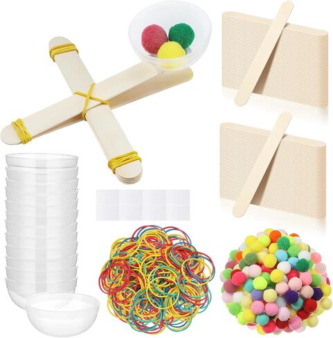 24 Sets Stem DIY Catapult Craft Kit Craft Stick Catapults Kit for Educational and Learning Activities Camp Crafts Supplies (Colorful) in Saudi Arabia
