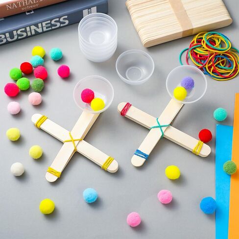 24 Sets Stem DIY Catapult Craft Kit Craft Stick Catapults Kit for Educational and Learning Activities Camp Crafts Supplies (Colorful) in Saudi Arabia