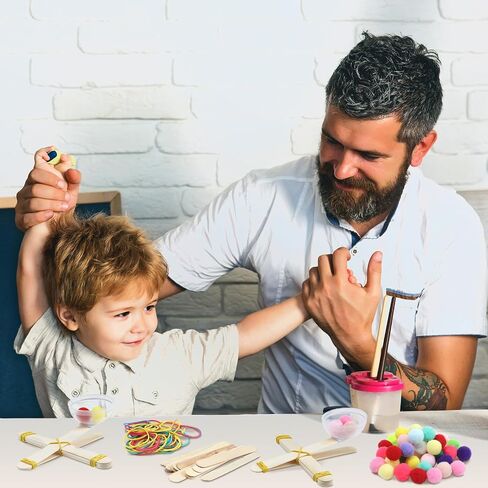 24 Sets Stem DIY Catapult Craft Kit Craft Stick Catapults Kit for Educational and Learning Activities Camp Crafts Supplies (Colorful) in Saudi Arabia