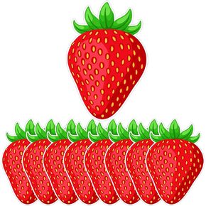 50 PCS strawberry lectouts for bulletin board decorations ، strawberry paper cuts for charly bulletin board decore teacher stealth student fruit fruit supplies ، 6 inst