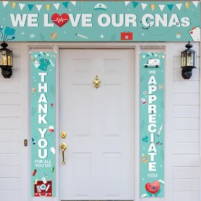 3 أجهزة كمبيوتر نحب شعار CNAS لدينا نقدر لك شكرا لك على كل ما تفعل خلفية Happy CNA Week الممرضات ديكورات الأسبوع للهدايا الممرضة التقديرية التقاعد التمريض التقاعد