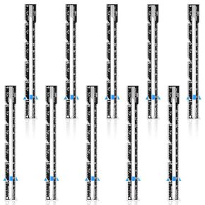 10 PCS مقياس الخياطة ، حاكم خياطة قياس 6 بوصات ، حاكم مقاييس مقاييس مقاييس من الفولاذ المقاوم للصدأ ، أداة قياس الخياطة المعدنية لقياس خياطة المبتدئين (الأسود)