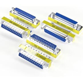 6-Pack DB25 25Pin Female to Female Mini Gender Changer Coupler Adapter RS232 Serial Cable Connector in Kuwait