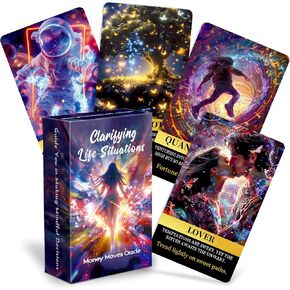 70pcs Money Life Oracle Deck，Life Oracle Cards for Beginners, Spiritual Cards for Love and Career, Cover All Areas in Life, Love,Money