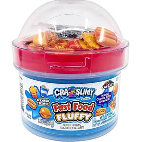CRA-Z-Slimy Fast Office Blue Fluffy Butter Cloud Slime Kit ، الأعمار 6 وما فوق