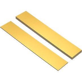 Patikil 10x2inch الأسماء الفارغة الأسماء ، 5pcs مخصصة الأسماء المحفورة لوحة مستطيل ليزر الفراغات لاستلوازات الطلاء المكتبية المكتبية ، الأسود ، الذهب