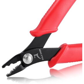حبة الجرجر السجائر المجوهرات الجريئة Plier Micro Tube حبات 5 "مع الربيع مستقيمة المجوهرات عقص الأداة تجريمة الجزيرة لمدة 2 مم و 3 مم المجوهرات صنع الحرف اليدوية DIY