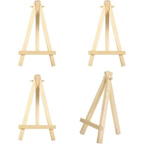 Ymapinc Wood Mini Easel Stand ، 4 Pack Mall Easels for Display الطاولة الخشبية الحامل للفنانين حامل القماش الحامل الطبيعي لوزارة غرفة نوم المنزل المنزل