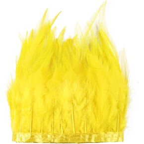 Colorful Rooster Tail Feathers Trim 5Yard- 4-6inch Natural Long Rooster Tail Feathers Bulk for DIY Crafts Hats Costume, Holiday Themed Party Decoration (Black) in Kuwait