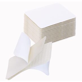 Mini Skater Square 3 x 2 Inch Heavy Duty Sticky Back Hook Strips Self Adhesive Loop Tape Fastener with Adhesive for Bed Sheet Sofa Carpet Cushion Mats Supplies,(15 Sets,Beige)