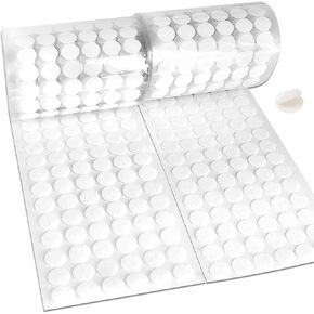 نقاط لاصقة ذاتية ، 1000pcs لاصق قوي (500 زوج) نقاط الخطاف والحلقة مع نقاط حلقة مع أشرطة غراء لزجة مقاومة للماء ، مناسبة للغاية للفصول الدراسية ، المكتب ، المنزل （الأبيض）