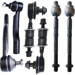 Front Sway Bar Link + Inner and Outer Tie Rods FITS for Dodge Caliber 2007-2012, for Jeep Compass 2007-2017/ Patriot 2007-2017, K80258 EV80645 ES800408 Front Suspension Kit- 6pc Set