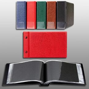 Prophila Small Album for 100 Postcards and Letters up to 190 x 125 mm, red