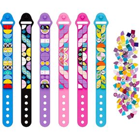 Ismealle 6pcs Diybuilding Colls Dots Bracelets ، DIY Creative Craft Bracelet Making Kit ، أساور الصداقة ، ألعاب بناء النقاط ، معصم الصداقة المخصص (كتل الفاكهة)