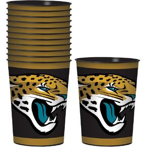 Amscan Jacksonville Jaguars لصالح كأس البلاستيك (16 أوقية) - حزمة من 12 - مثالية للاحتفالات يوم اللعبة وتجمعات المعجبين
