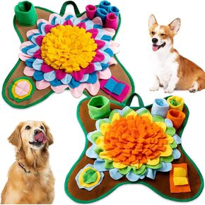 2 Pack Pet Snuffer Mat - حصيرة تغذية الكلاب التفاعلية للكلاب الصغيرة والمتوسطة ، لعبة علف علف الجرو (نمط أنيق)